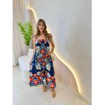 VESTIDO MIDI BIANCA AZUL MARINHO
