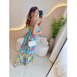 VESTIDO MIDI BIANCA VERDE AGUA