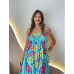 VESTIDO MIDI BIANCA VERDE AGUA
