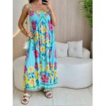 VESTIDO MIDI BIANCA VERDE AGUA