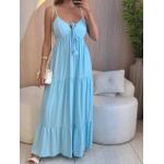 VESTIDO LONGO LAURA AZUL BEBE