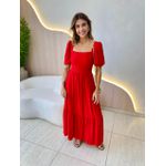 VESTIDO MIDI ANA BEATRIZ VERMELHO