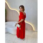 VESTIDO MIDI ANA BEATRIZ VERMELHO