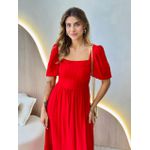 VESTIDO MIDI ANA BEATRIZ VERMELHO