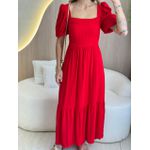 VESTIDO MIDI ANA BEATRIZ VERMELHO