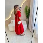 VESTIDO MIDI ANA BEATRIZ VERMELHO