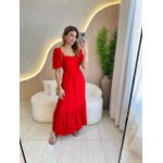 VESTIDO MIDI ANA BEATRIZ VERMELHO