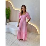 VESTIDO MIDI ANA BEATRIZ ROSA