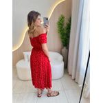 VESTIDO MIDI VIOLETA VERMELHO/ OFF