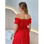VESTIDO MIDI VIOLETA VERMELHO/ OFF