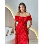 VESTIDO MIDI VIOLETA VERMELHO/ OFF