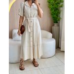 VESTIDO LINHO KALITA CRU