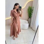 VESTIDO LINHO KALITA MARROM
