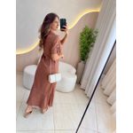 VESTIDO LINHO KALITA MARROM