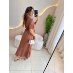 VESTIDO LINHO KALITA MARROM