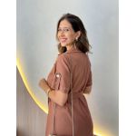 VESTIDO LINHO KALITA MARROM
