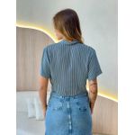 BLUSA CROPPED MAYA AZUL MARINHO