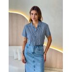 BLUSA CROPPED MAYA AZUL MARINHO