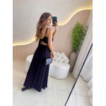 VESTIDO MIDI LOUISE PRETO