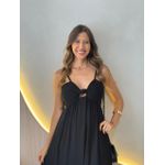 VESTIDO MIDI LOUISE PRETO