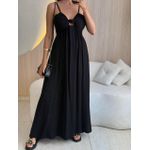 VESTIDO MIDI LOUISE PRETO