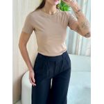 BLUSA CANELADA PIETRA CAPUCCINO