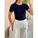 BLUSA CANELADA PIETRA PRETO