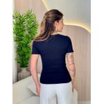 BLUSA CANELADA PIETRA PRETO