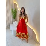 VESTIDO MIDI ANA LAURA VERMELHO
