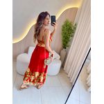 VESTIDO MIDI ANA LAURA VERMELHO