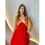 VESTIDO MIDI ANA LAURA VERMELHO
