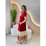 VESTIDO MIDI BETINA MARSALA