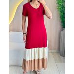VESTIDO MIDI BETINA MARSALA