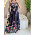 VESTIDO MIDI MIRELLA AZUL MARINHO