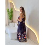 VESTIDO MIDI MIRELLA AZUL MARINHO
