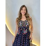 VESTIDO MIDI MIRELLA AZUL MARINHO