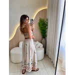 CONJUNTO SAIA MICAELA NUDE BORDADO