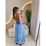 CONJUNTO SAIA MICAELA AZUL BORDADO