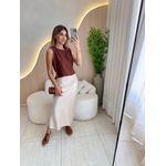 BLUSA MANGA CURTA ANELISE MARROM