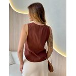 BLUSA MANGA CURTA ANELISE MARROM