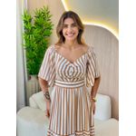 VESTIDO MIDI MILENY CARAMELO