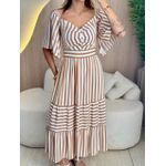VESTIDO MIDI MILENY CARAMELO
