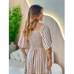 VESTIDO MIDI MILENY CARAMELO