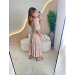 VESTIDO MIDI MILENY CARAMELO