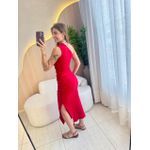 VESTIDO MIDI ANA LUIZA VERMELHO