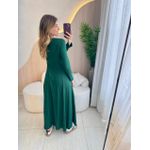 VESTIDO YASMIN CANELADO MANGA LONGA VERDE ESCURO