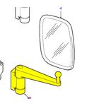BRACO DO ESPELHO RETROVISOR DA DEFENDER - MTC5083, BR1913 - MARCA BEARMACH