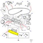 MODULO DO PAINEL DE INSTRUMENTOS DA DEFENDER - YAZ100000LR - ORIGINAL LAND ROVER