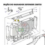 BUJAO DO RADIADOR E VÁLVULA TERMOSTÁTICA (METAL) DA DEFENDER - ERR4686 BR3485 - MARCA ALLMAKES