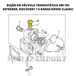 BUJAO DO RADIADOR E VÁLVULA TERMOSTÁTICA (METAL) DA DEFENDER - ERR4686 BR3485 - MARCA ALLMAKES